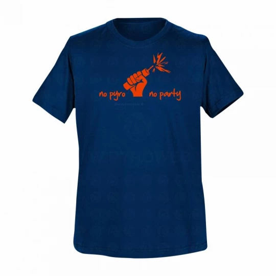T-Shirt Navy: No pyro no party