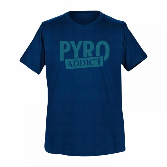 T-Shirt Navy: Pyro Addict