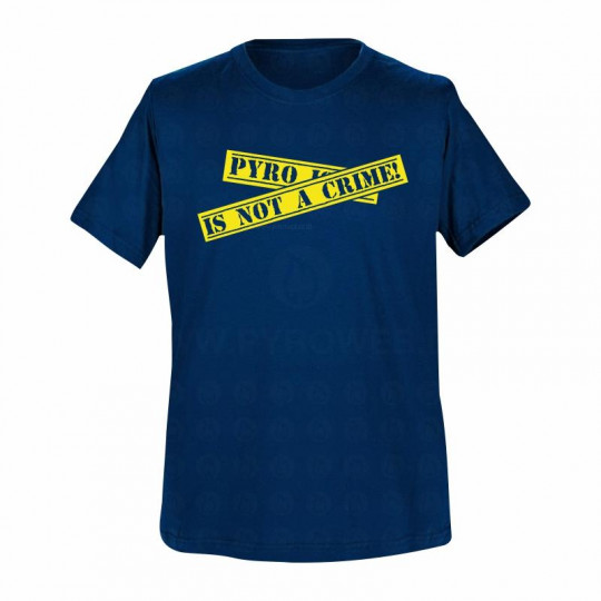 T-Shirt Navy: Pyro is not a crime