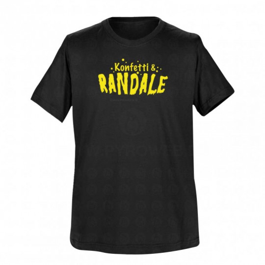 T-Shirt Schwarz: Konfetti und Randale
