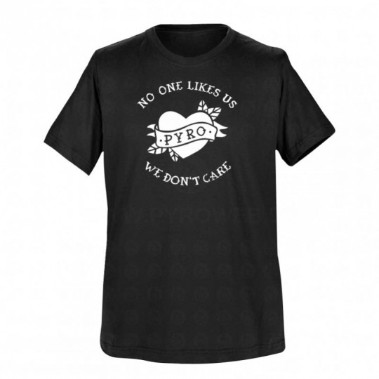 T-Shirt Schwarz: No one likes us we don't care