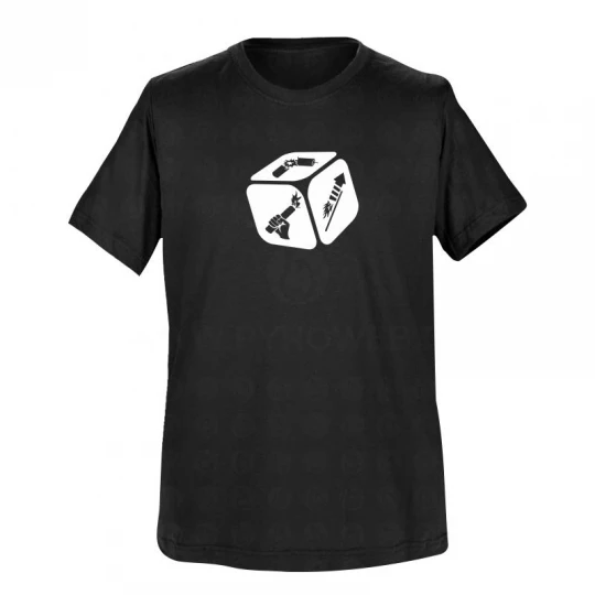 T-Shirt Schwarz: Pyro-Würfel