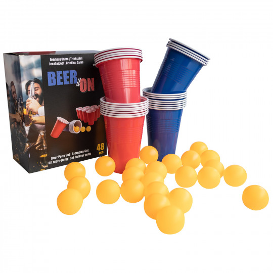 Trinkspiel Bier Pong 24 Cups + 24 Balls