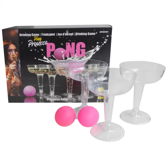 Trinkspiel Prosecco Pong 12 Cups + 3 Balls