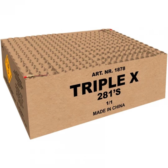 Triple X 281 Schuss Verbundfeuerwerk + Gratis Bombas Blancas