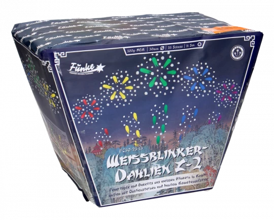 Funke Weißblinker-Dahlien Z-2, 25-Schuss-Batterie