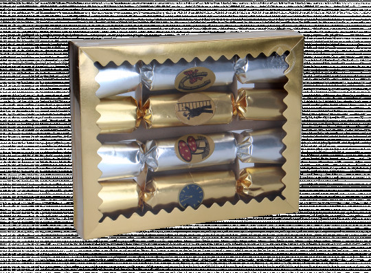 Knallbonbons groß, gold/silber
