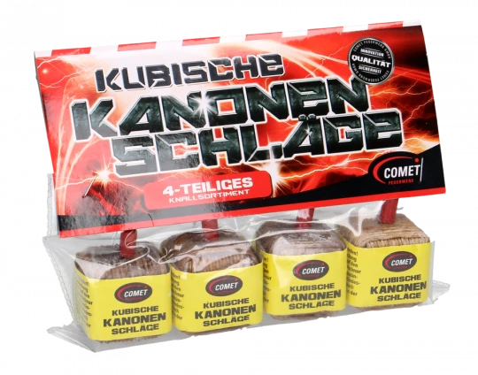 Kubische Kanonenschläge, 4er Packung