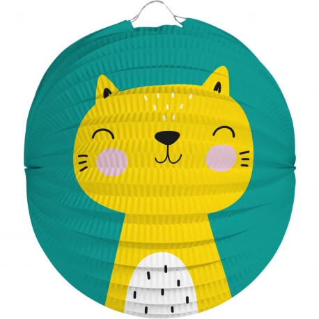 Lampion - Laterne Katze rund