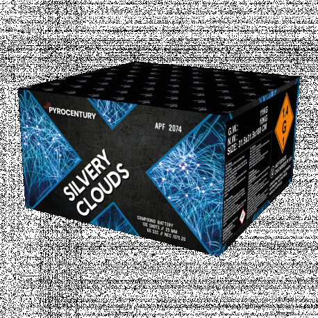 Pyrocentury Silvery Clouds, 100 Schuss Batterie