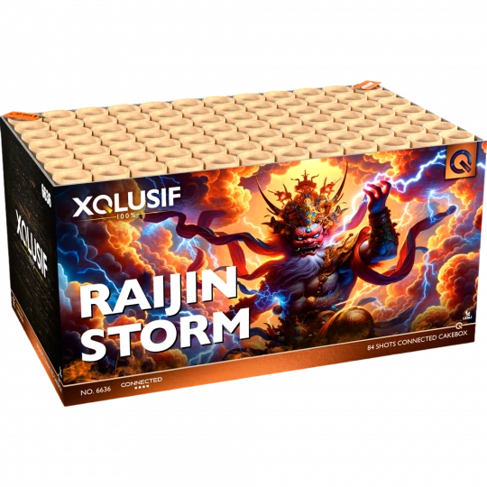 Raijin Storm Box, 84-Schuss-Verbundfeuerwerk