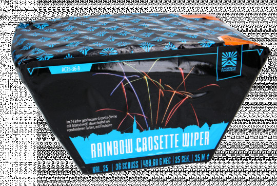 Rainbow Crosette Wiper, 36-Schuss-Fächerbatterie