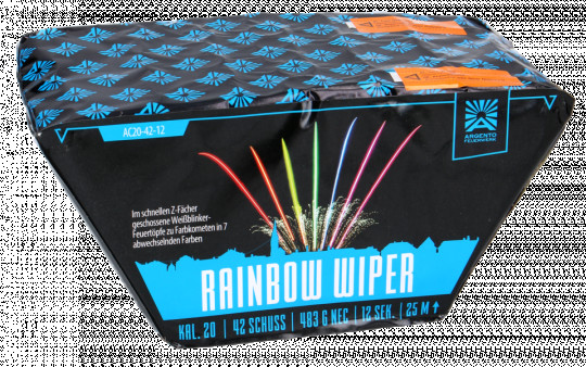 Rainbow Wiper, 42-Schuss-Fächerbatterie