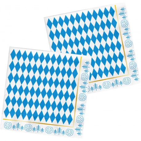 Servietten Blau Weiß, 20 Stück