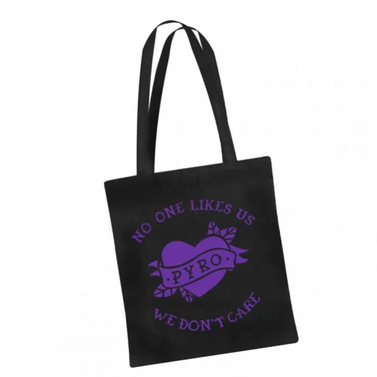 Stoffbeutel schwarz: No one likes us we don't care