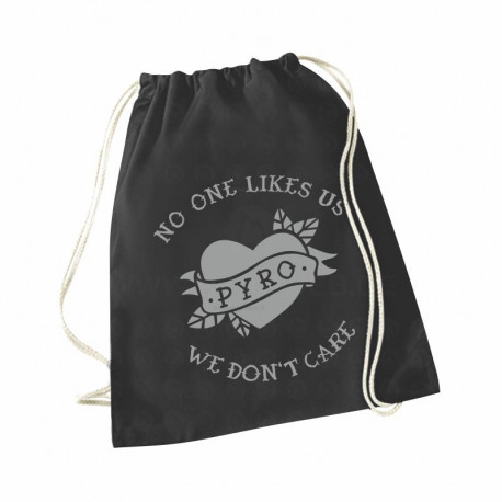 Stoffrucksack Graphit Grey: No one likes us we don't care