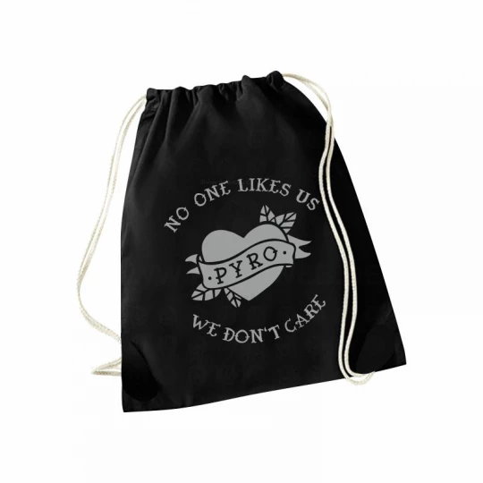 Stoffrucksack Schwarz: No one likes us we don't care