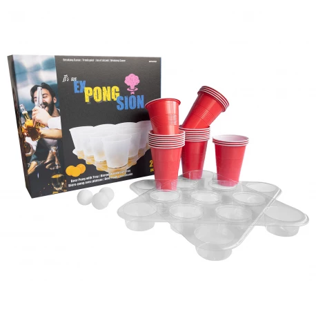 Trinkspiel Bier Pong 22 Cups + 4 Balls