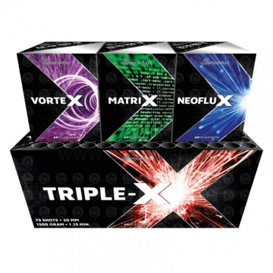 Triple-X, 3 x 25 Schuss Batteriesortiment