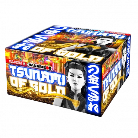 Tsunami Of Gold, 144-Schuss-Verbundfeuerwerk