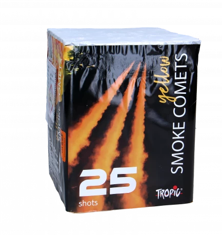 Yellow Smoke Comets - 25-Schuss-Rauchkometen-Batterie