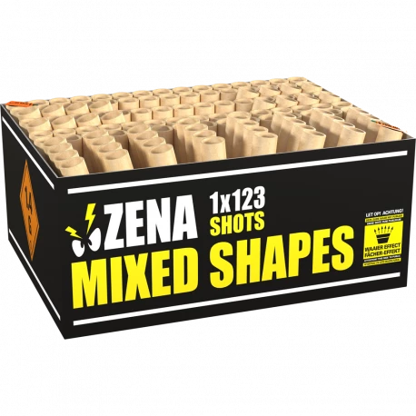 Zena Mixed Shapes, 123-Schuss-Verbundfeuerwerk